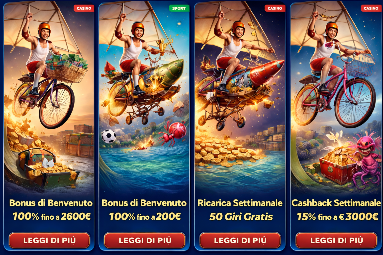 A collection of casino games displayed in a uniform style, showcasing vibrant colors and engaging designs