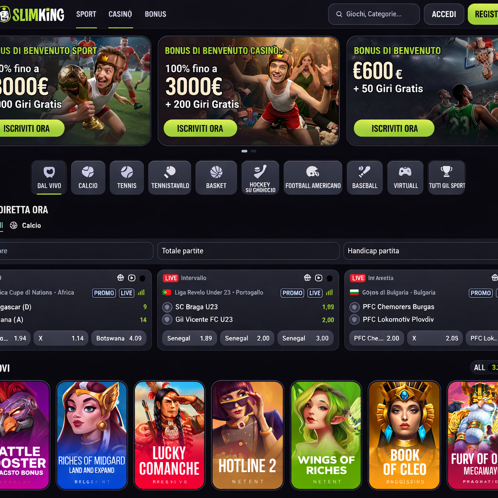 A casino website displaying a variety of games, including slots, table games, and live dealer options